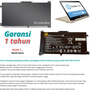 Baterai HP Pavilion x360 14-ba075TX 14-ba006TX 14-ba135TX 14-ba136TX 14-ba162TX 14-ba164TX 14-ba133TX 14-ba134TX new high quality