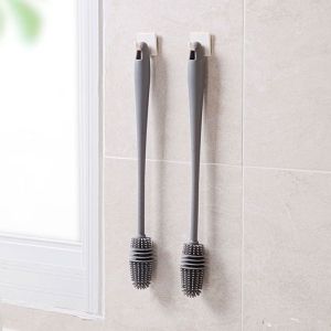 LIEYH Durable Sanitary Scrubber Food Grade Cleaning Brush Suspensible Silicone Glass Cleaner Milk Bottle Brush Cleaning Tool Cup Scrubber