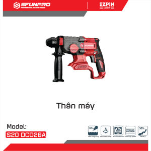 SFUNPRO S20 DCD26A Máy Khoan Bê Tông Pin SDS Plus Khoan Búa Lực Mạnh Động Cơ Không Chổi Than. Chính Hãng