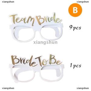 [COD] xiangshun Bachelorette Party Paper Glasses Rose Team Bride White Bride to be Wedding