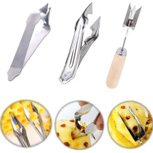 1/3Pcs/Set Pineapple Seed Remover Clip Slicer Cutter Pineapple Eye Peeler Fruit Tool Stainless Steel Gadgets Kitchen Accessories Apple Picker Tools Tools To Uproot Weed Spring Removal Tools - Lazada