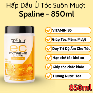 Hấp Dầu Ủ Tóc Suôn Mượt Spaline 850ml  VITAMIN B5  OLIVE  Giúp tóc chắc khỏe toàn diện.