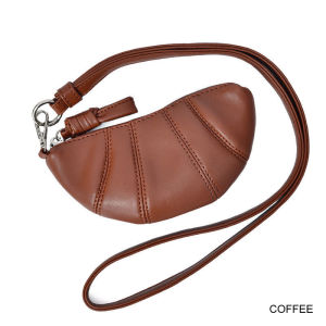Hanging Croissant Coin Purse Wallet  Design Niche Mini Concave Shape Crossbody Lipstick Earphone Small Bag D056-001
