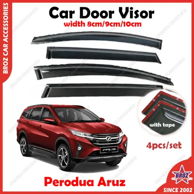 Air Press Window Door Visor Wind Deflector Small Design 8 CM for Aruz (4PCS/SET)