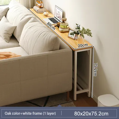 Side table Slim narrow table Nordic living room bedroom Kitchen Bedside Sofa side Storage rack