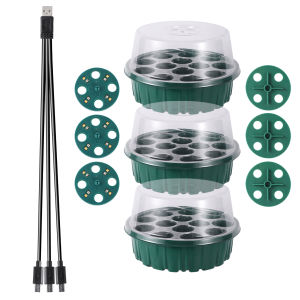 Greenhouse Germination LED Grow Light Seed Starter Tray Seed Pots For Seed Starter Kit Plant Growth Seed Pots With Humidity Dome