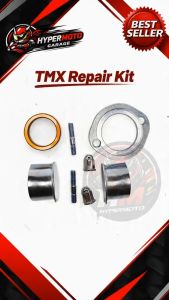Honda TMX Exhaust Pipe Clamp Muffler Connector + Exhaust Gasket Repair Set (1Pc / 5Pcs) Automotive Motorcycle Moto Parts & Spares Exhaust & Accessories