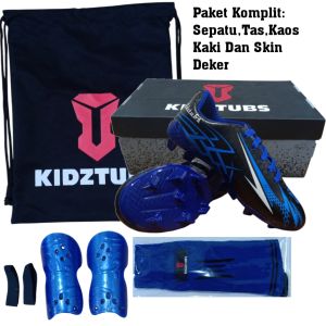 KIDZTUBS Sepatu Bola Anak Paket Komplit Sepatu Bola Tas Skin Deker Kaos Kaki Usia 6-10 Tahun Size 28 29 30 31 32 33 34 35 36 37 KDZ1114011425