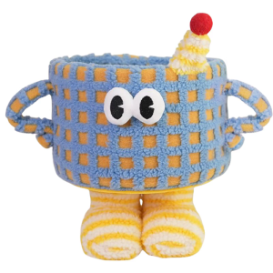 Breathable Cartoon Cotton Rope Toy Organizers Basket With Handles For Easy Transport In Bedrooms And Playrooms