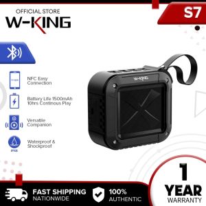W-King Portable Bluetooth Speaker S7 Waterproof Wireless Music Subwoofe Radio Box Anti-Drop Outdoor Bicycle TF Card Loudspeakers