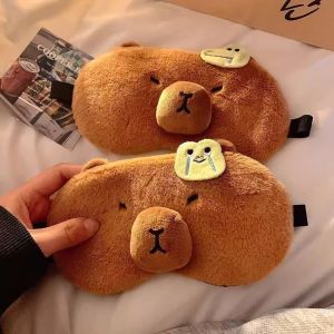 Cartoon Cute Capybara Breathable Sleep Facial Mask Eye Mask Kawaii Animal Eye Mask Helps Relax Travel Boys and Girls Gift