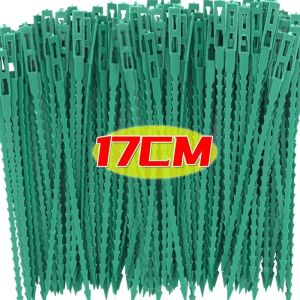 10/200PCS Reusable Garden Cable Ties Plant Support Shrubs Fastener Tree Locking Nylon Adjustable Plastic Cable Wire Fixed Ties