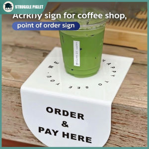 Acrylic Sign Counter Table ORDER & PAY HERE 15x15cm Cafe