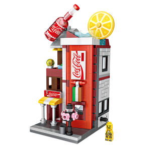 New Cheapest LOZ MINI Street Nano Diamond Creative Brick No.1622 Coca-Cola Store 396pcs Building Block bricks Toys gift