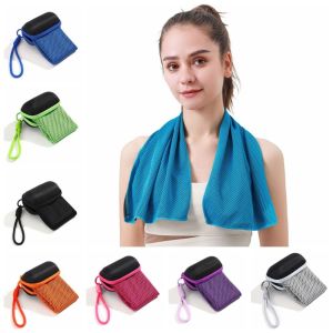 NOBLELYN Polyester Cooling Towel Absorbent Microfiber Sports Towel Portable With Case Fitness Towel Summer