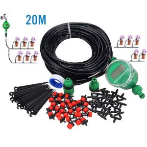 Combo bộ tưới cây tự động gồm 20 đầu tưới nhỏ giọt 20m dây dẫn nước 01 đồng hộ đặt thời gian tưới tự động và phụ kiện