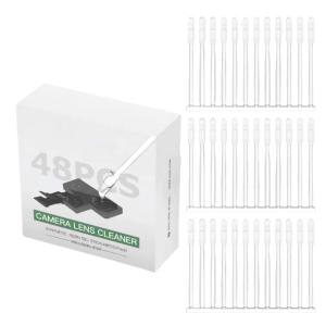 อุปกรณ์ทำความสะอาดเลนส์กล้องและกล้องทำความสะอาดเลนส์กล้องโทรศัพท์มือถือ48ชิ้นอุปกรณ์ที่กำจัดฝุ่นแบบพกพาแท่งเรซินสังเคราะห์