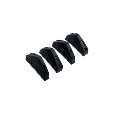 【Innovative】 4pcs Carbon Fiber Car Modified Rear Bumper Diffuser Spoiler Black Red ABS Rear Bumper Lip Diffuser Anti-