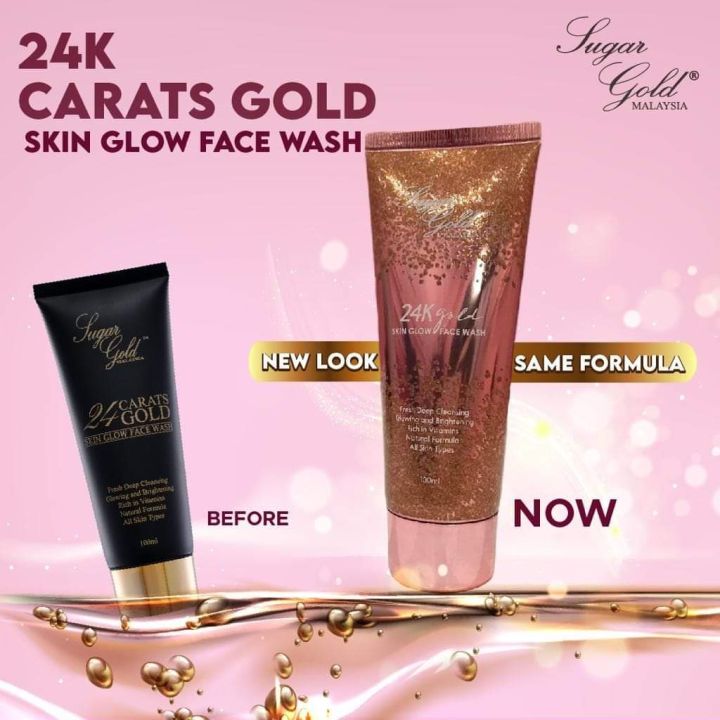 SUGAR GOLD 24 CARATS GOLD SKIN GLOW FACE WASH 100ML