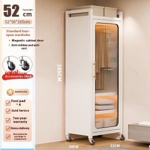 Wardrobe Locker Simple Home Wardrobe Bedroom Mobile Metal Wardrobe