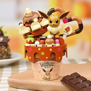 【Keeppley Pokémon Cone Series】Building Blocks Pokémon Ice Cream Pikachu Toys Eevee Handmade Gifts