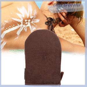 Ditur Brown Reusable Applicator Tanning Gloves Cream Lotion Mousse Body Cleaning Glove