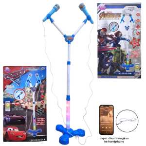 Double MICROPHONE LOL spiderman mainan anak microphone double MIC