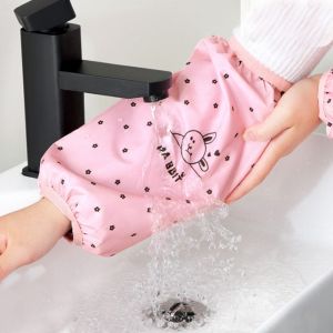 CHENJIE ที่ป้องกันข้อมือ กันน้ำ oversleeves ชุดกระโปรงยาว หนาขึ้น Oilproof oversleeves แขนเสื้อแขน อุปกรณ์ทำความสะอาด ทำความสะอาด oversleeves อุปกรณ์สำหรับห้องครัว