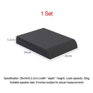 GOUPO 1/2Sets Shock Absorbing Speakers Isolation Pad Hardened Remove Resonance Acoustic Foam Pad Sound-absorbing Shockproof Mat Desktop Monitor Speaker