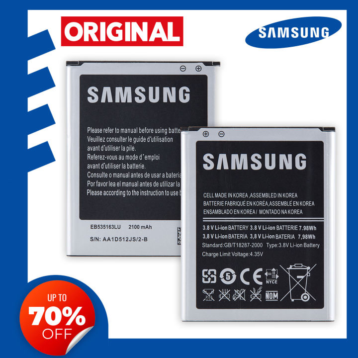 Original Samsung Galaxy Grand Dous Battery Fit I9082 I9080 I879 I9118 Model Eb535163lu 5075