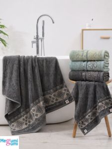 Handuk Mandi Ukuran Jumbo 80x160 cm Bahan katun Serap Air Besar