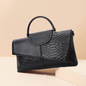 324AIDRANI กระเป๋าถือหนังแท้ลายงูสำหรับผู้หญิง กระเป๋าสะพายข้างขนาดเล็กที่ทันสมัยและใช้งานได้หลากหลาย ทำจากหนังวัวชั้นบน