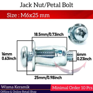 Baut Jack Nut 10Pcs Set Rivet Plat Metal Mur Baut Drat Sekrup Fisher M4-M6