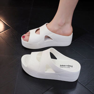 38Fnova Korean Style Sandals for Women Chunky Platform Sandal Summer Woman Wedges Waterproof Non Slip Beach Slippers Outdoor Slides for outdoor home