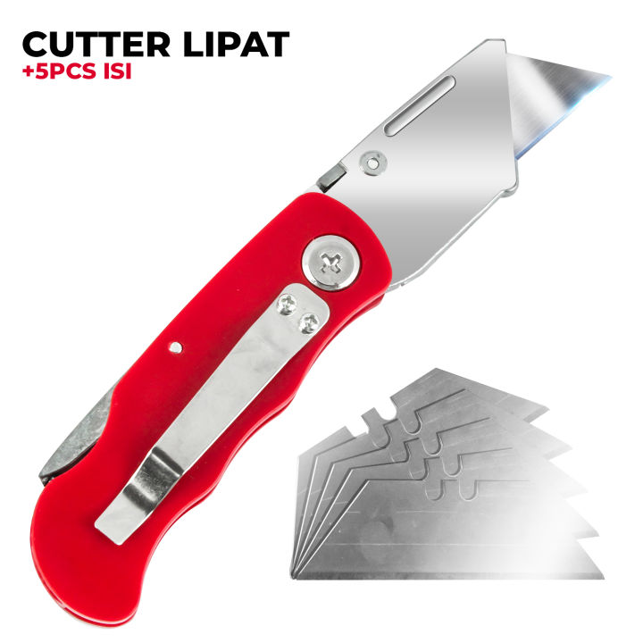 Cutter%20Lipat%20Pisau%20Silet%20Folding%20Knife%20Praktis%20Free%20isi%205%20Pcs%20-%206598%20-%20Image%202