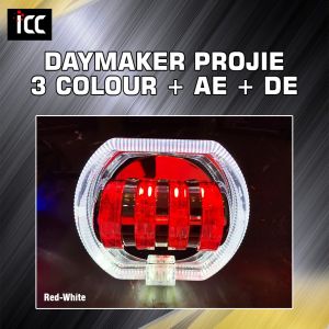 Lampu Utama Led Projie Crystal Daymaker 4 mata 8d Lensa Merk ICC Lampu Depan Motor RX King KLX Mobil Pickup L300