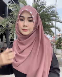 ฮิญาบสวมสำเร็จครั้งเดียว รุ่นดอกแก้วแพ