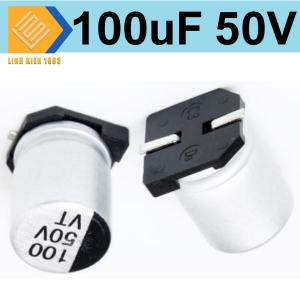 [ 5 con ] Tụ nhôm dán 100uf50v chân dán SMD Electrolytic Capacitor