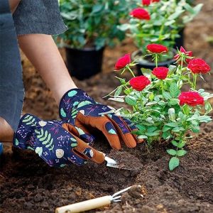 DIXRY Microfiber Gardening Gloves Anti-Tangle Professional Safe n-Proof Gloves Multifunctional Slip-Proof Leather Gloves Digging