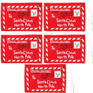 3/5PCS Non-woven Christmas Envelope Candy Bag Pendant Home Party Christmas Decoration New Year 2024 Christmas Gift