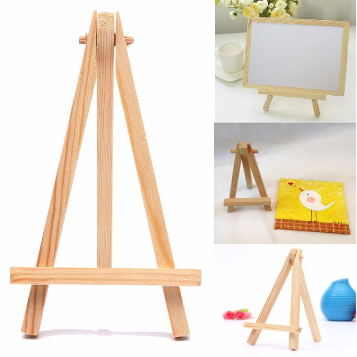 Mini Wooden Easel Adjustable Artist Easel Triangle Cards Display Stand ...