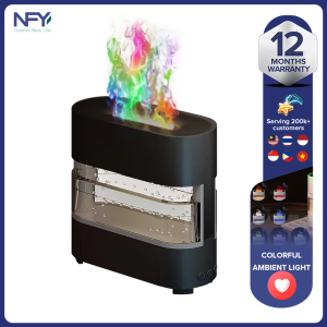 เครื่องบำบัดด้วยกลิ่นหอมแบบหยด USB 300มล. เครื่องเครื่องทำความชื้นรูปหยดน้ำฝนน้ำมันหอมระเหยแบบเปลวไฟเครื่องบำบัดด้วยน้ำมันหอมระเหยในป่าฝน