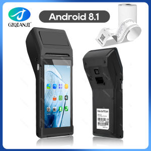 GZQINAJI POS Receipt Printer Android 8.1 Mobile POS 5.45" Touch Screen PDA Handheld Terminal Supports 3G WiFi Bluetooth 4.0 Sii