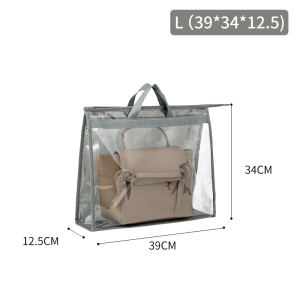 ODOROKU Dustproof Transparent Bag for Leather Bag Wallet Bag Storage Dustproof Bag Luxury Bag Branded Handbag Organizer Storage Bag Wardrobe Sealed Leather Protective Bag Grey
