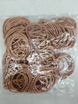 100g White Rubber Band 8 Inch Mix Colour Orange Colour 120g Rubber Band suitable for School Stationery Parcel Document