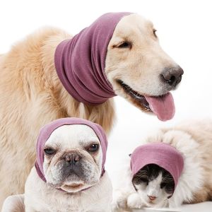 Pet Headscarf Earmuffs Noise-proof Keeping Warm Dog Cat BathGrooming Head Wrap Decompress Tool Washable Headgear