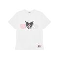 STYLIST | Kuromi - Regular Tee TripleHeartWhite เสื้อยืดพอดีตัว คุโรมิ. 