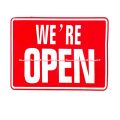 Sorry We're Closed Yes We' re Open Sign Paper Kertas Penanda Toko Tutup Warna Merah Plang Pengumuman Buka Tutup Close Opened. 
