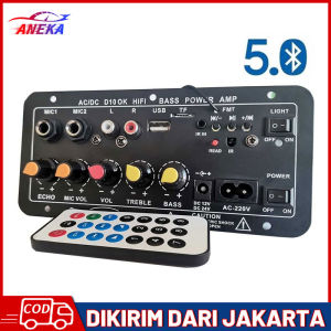 【COD+Ready Stock】Asli Amplifier Bluetooth Untuk 8-12 Inci Speaker AC 220V 12V 24V Penguat Bluetooth Digital Penguat Suara Stereo Papan Subwoofer Dual Mendukung USB TF Remote Control HIFI Penguat Daya Amplifier/Amplifier Mini Bluetooth