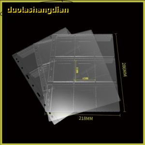 [Duola] 9 12 Grids Classic Plastic Holder Sheet Storage Collection Money Album Case For Collection Album Photo Storage